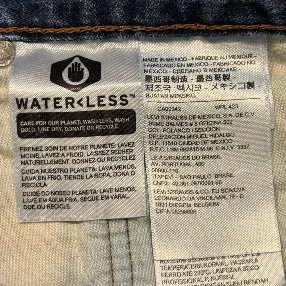 Levi's 569 Loose Straight Fit Medium Dark Wash Denim Low Rise Jeans Mens 42 32